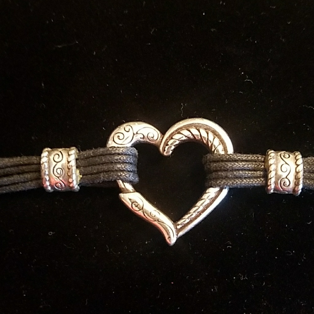 Brighton leather and silver bracelet